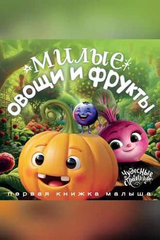 Обложка книги «Милые овощи и фрукты. Первая книжка малыша»
