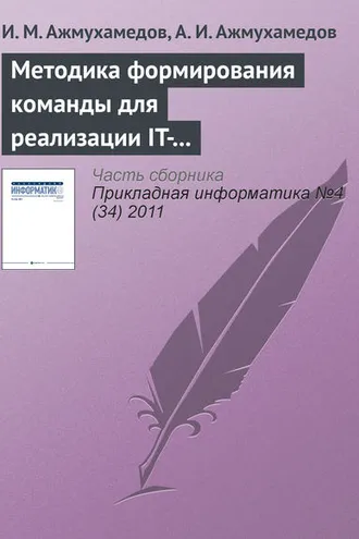 Обложка книги «Методика формирования команды для реализации IT-проектов на основе нечеткой когнитивной модели оценки компетенций»