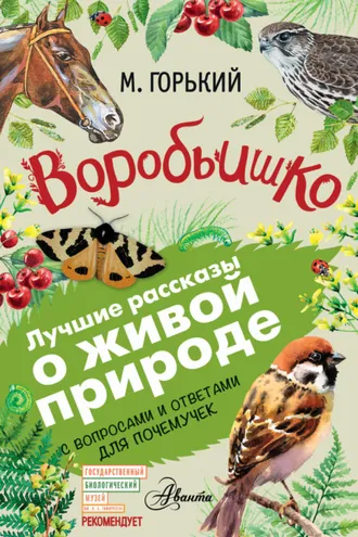 Обложка книги «Воробьишко. Рассказы с вопросами и ответами для почемучек»
