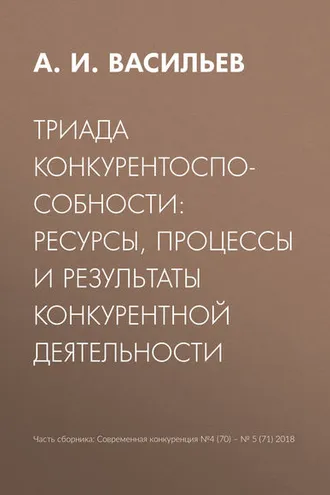 Обложка книги «Триада конкурентоспособности: ресурсы, процессы и результаты конкурентной деятельности»