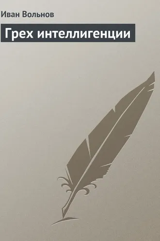Обложка книги «Грех интеллигенции»