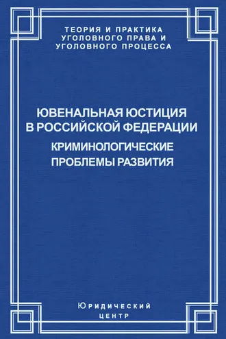 Обложка книги «Ювенальная юстиция в Российской Федерации. Криминологические проблемы развития»