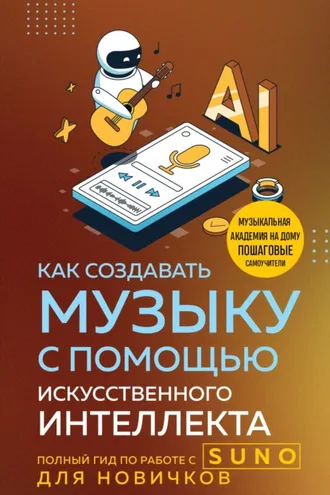 Обложка книги «Как создавать музыку с помощью искусственного интеллекта. Полный гид по работе c Suno для новичков»