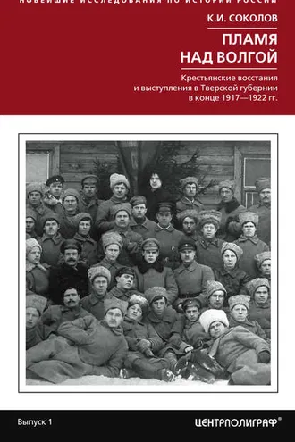 Обложка книги «Пламя над Волгой. Крестьянские восстания и выступления в Тверской губернии в конец 1917–1922 гг.»