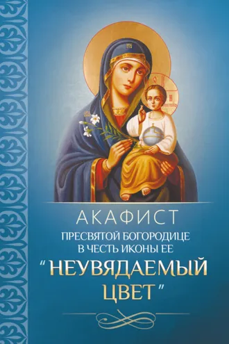 Обложка книги «Акафист Пресвятой Богородице в честь иконы Ее «Неувядаемый Цвет»»