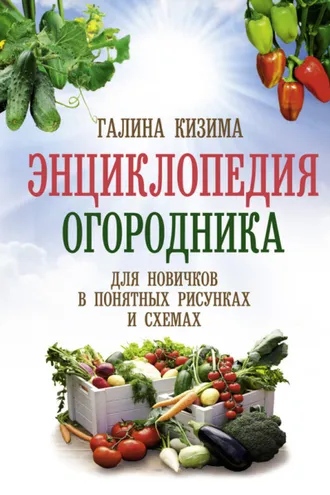 Обложка книги «Энциклопедия огородника для новичков в понятных рисунках и схемах. Увидел – повтори»