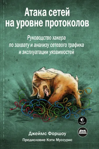 Обложка книги «Атака сетей на уровне протоколов. Руководство хакера по перехвату и анализу сетевого трафика и эксплуатации уязвимостей»