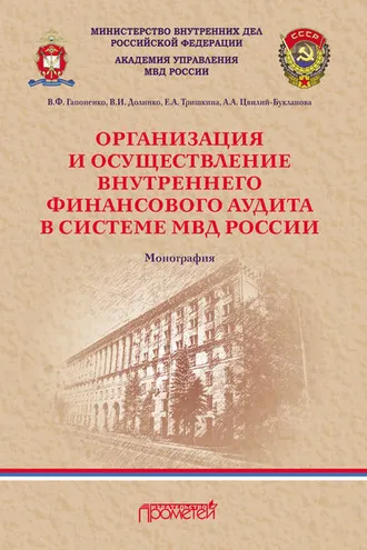 Обложка книги «Организация и осуществление внутреннего финансового аудита в системе МВД России»
