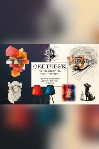 Обложка книги «Скетчбук по перспективе и композиции. Простые пошаговые уроки по основам рисунка»