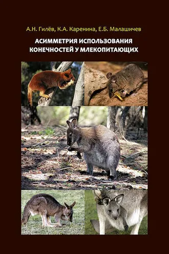 Обложка книги «Асимметрия использования конечностей у млекопитающих»
