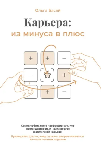Обложка книги «Карьера: из минуса в плюс. Как полюбить свою профессиональную нестандартность и найти ресурс в атипичной карьере. Руководство для тех, кому сложно самореализоваться из-за постоянных перемен,»