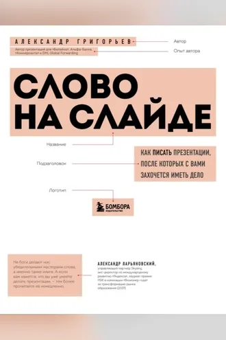 Обложка книги «Слово на слайде: как писать презентации, после которых с вами захочется иметь дело»