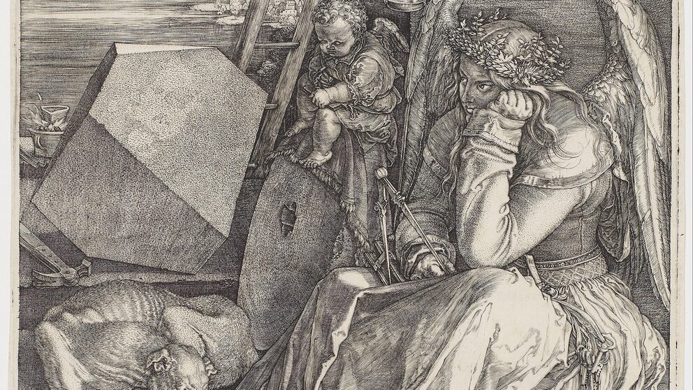 Альбрехт Дюрер, «Меланхолия I» (1514) — гравюра с магическим квадратом