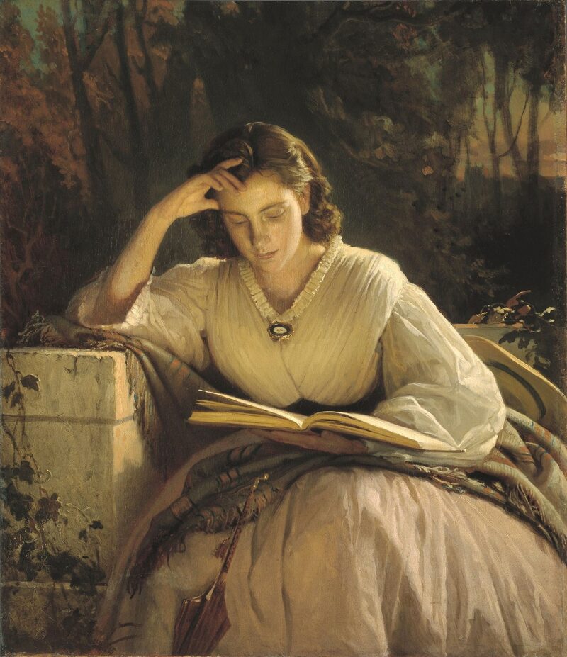Иван Крамской, «За чтением. Портрет Софьи Николаевны Крамской» (1863)